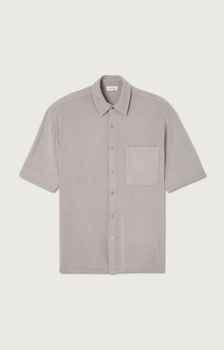 T-shirt pour homme - Coupe ajustée - T-shirt contrasté - Panneau dégradé -  Manches courtes - En coton - Pour homme, gris, M : : Mode
