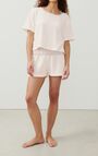 T-shirt femme Hapylife - COLOMBE VINTAGE - Blanc - S
