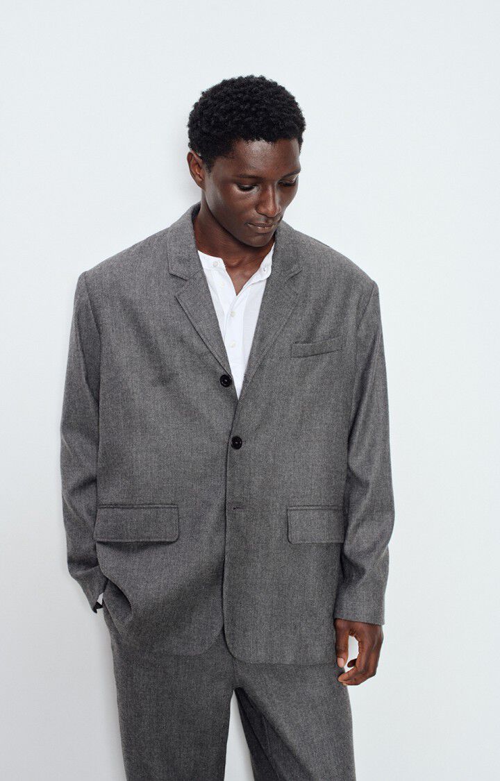 Men's blazer Wobby - MELANGE CHARCOAL - Grey - S