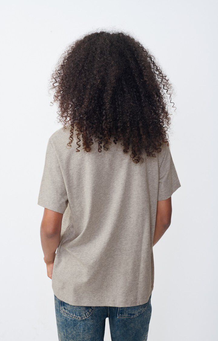 T-shirt femme Ykobow - GRIS CHINE PRINT JAUNE - Gris - Jaune - S