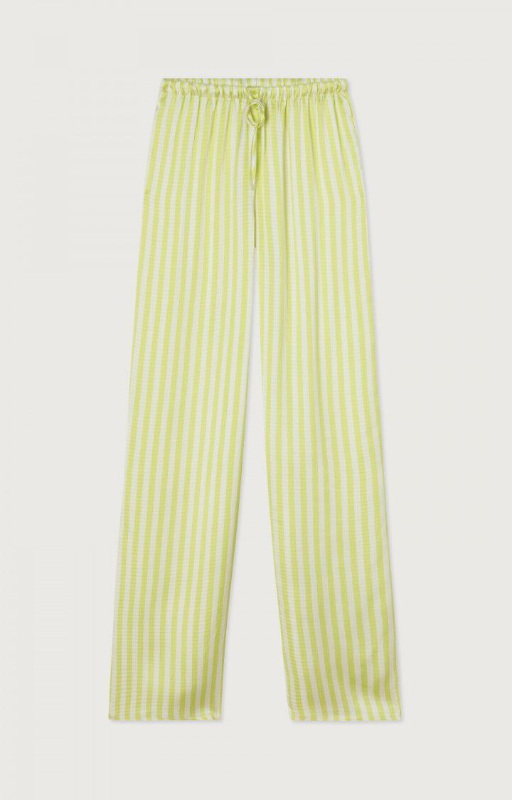 Women's trousers Shaning - FLUORESCENT YELLOW STRIPES - Yellow - Blanc