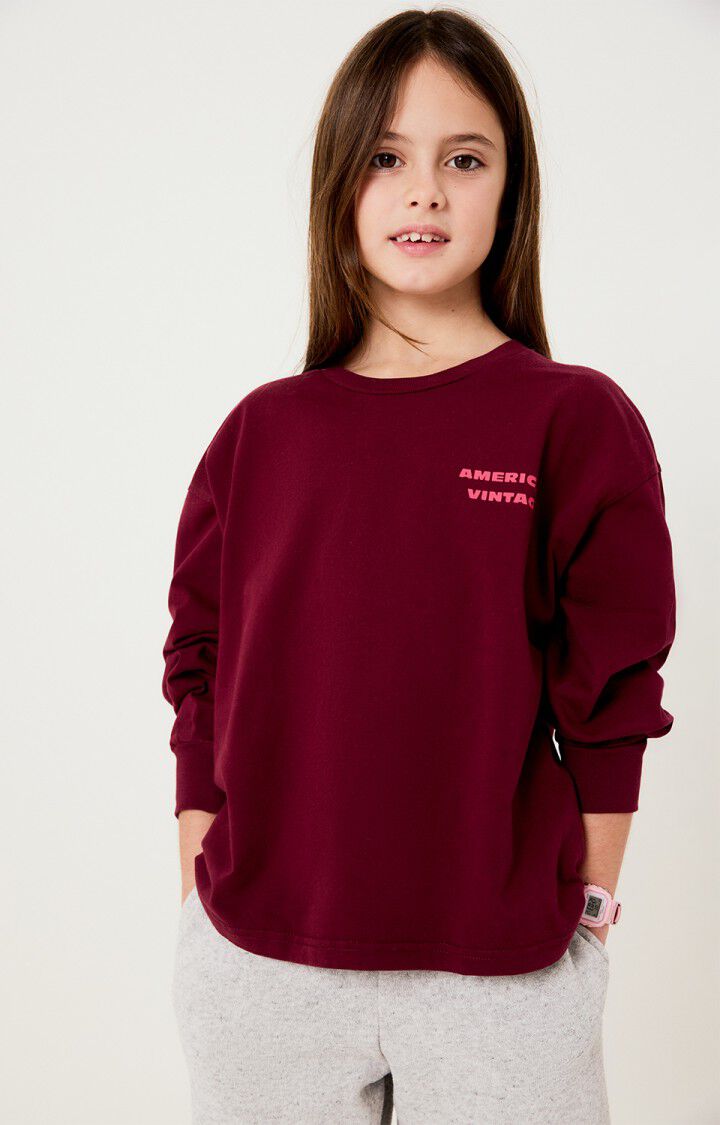 Kid's t-shirt Fizvalley - VINTAGE BURGUNDY - Red