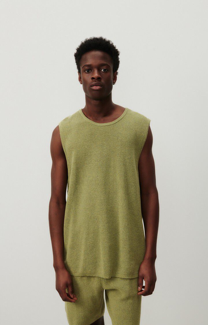 Men's tank top Dozborow - MULTIMELANGE ALLIGATOR - Green - S