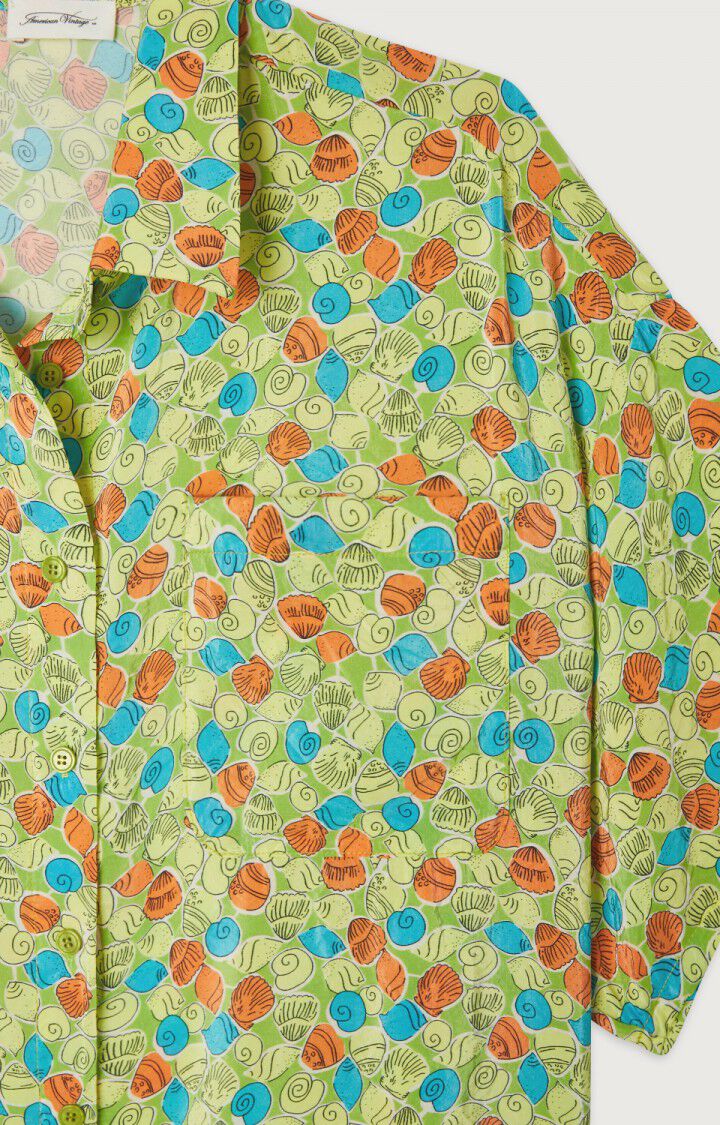Camisa mujer Scarow - BRIGITTE - Verde - Orange - Bleu - XS-S