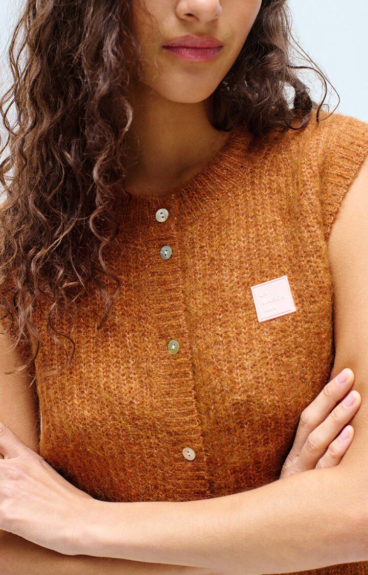 Women's cardigan East, MELANGE SQUIRREL, hi-res-model