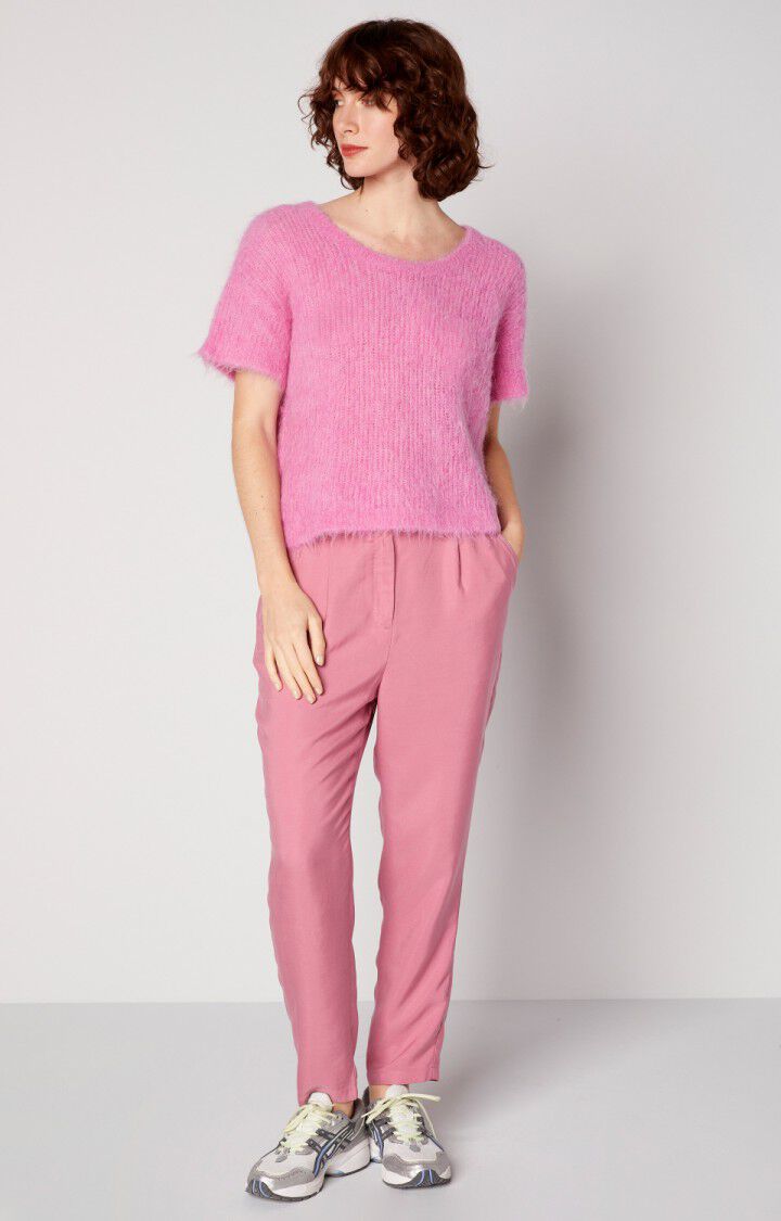 Women's jumper Betim - GERANIUM MELANGE - Pink - XS-S