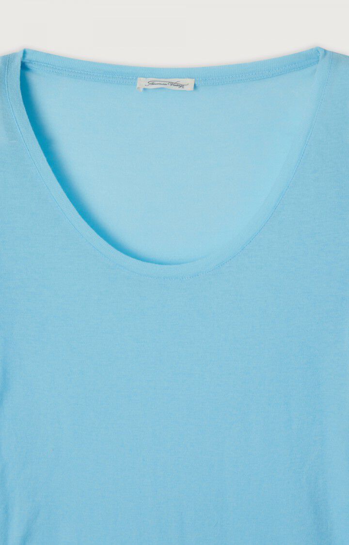 Women's t-shirt Massachusetts - VINTAGE SPLASH 77 Long sleeve Blue - H22 |  American Vintage