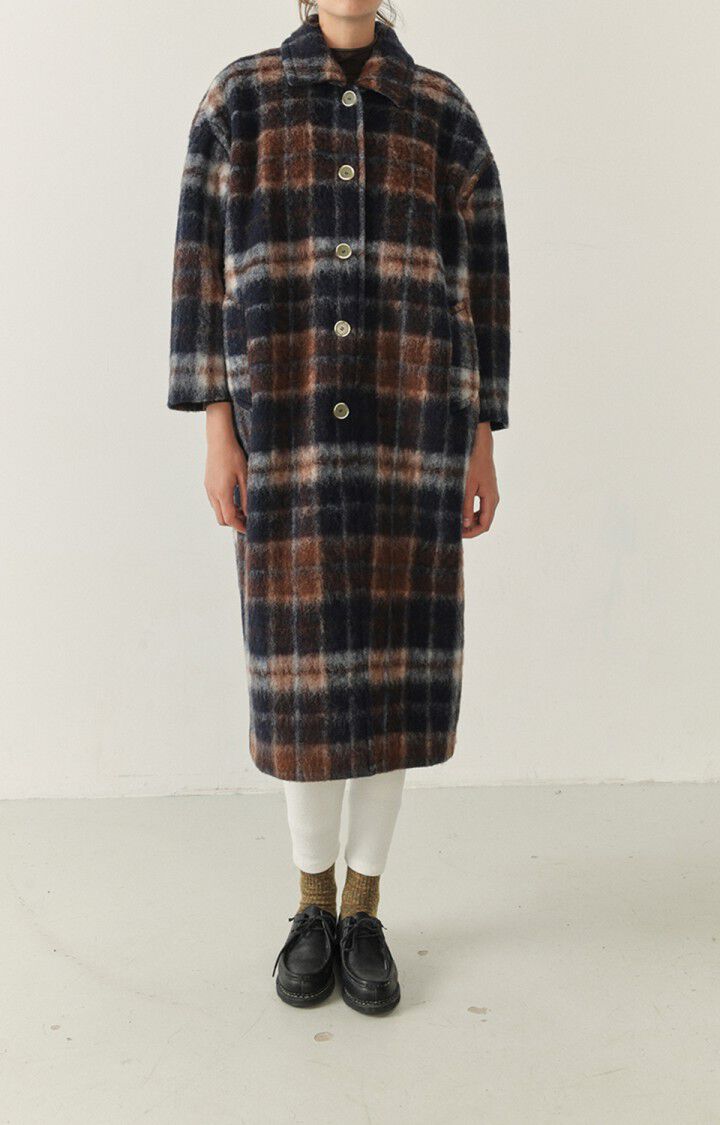 Manteau femme Geomark, NAVY TARTAN, hi-res-model