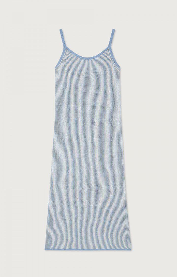 Women's dress Pagaville - ECRU AND SKY - Blue - Blanc