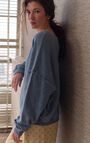 Sweat femme Cluway - ANTARCTIQUE CHINE - Bleu - XS-S