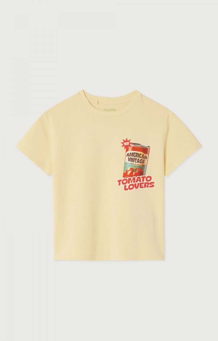 Kid's t-shirt Fizvalley - VINTAGE CUSTARD - Yellow
