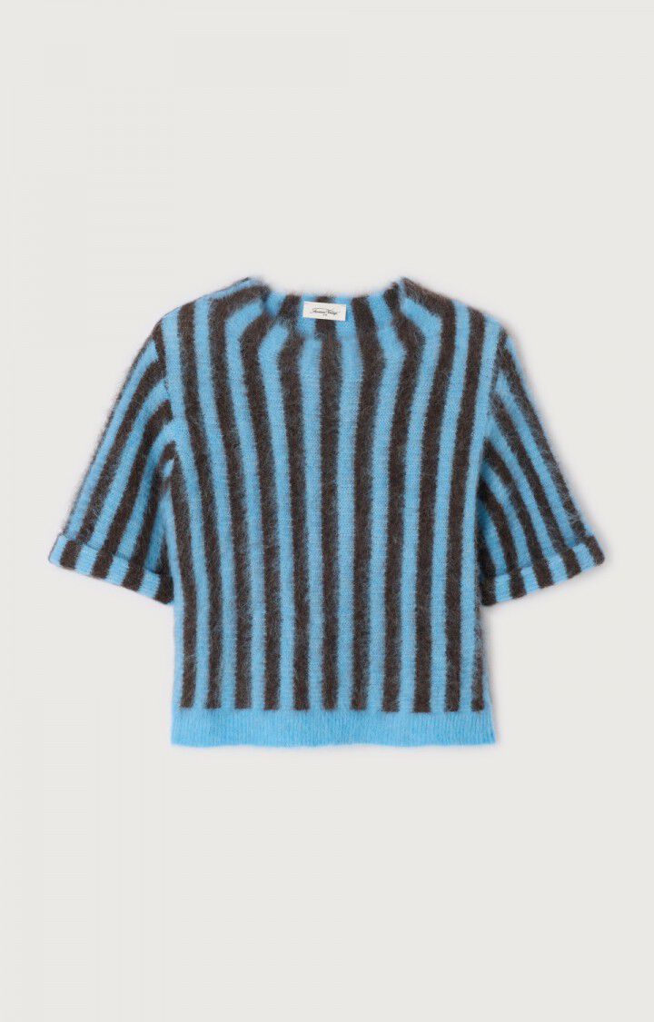 Women's jumper Nenybay - ROOTED STRIPED RIVER 19 Short sleeve Blue