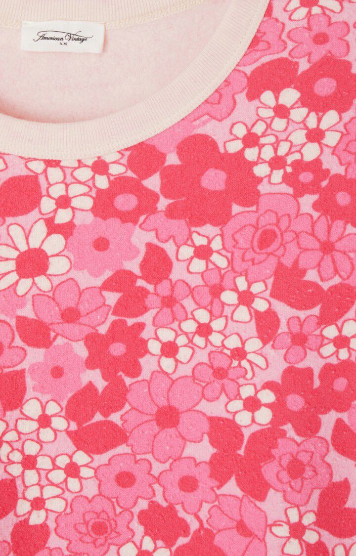 Women's sweatshirt Bobypark - CLOTILDE - Pink - Blanc - XS-S