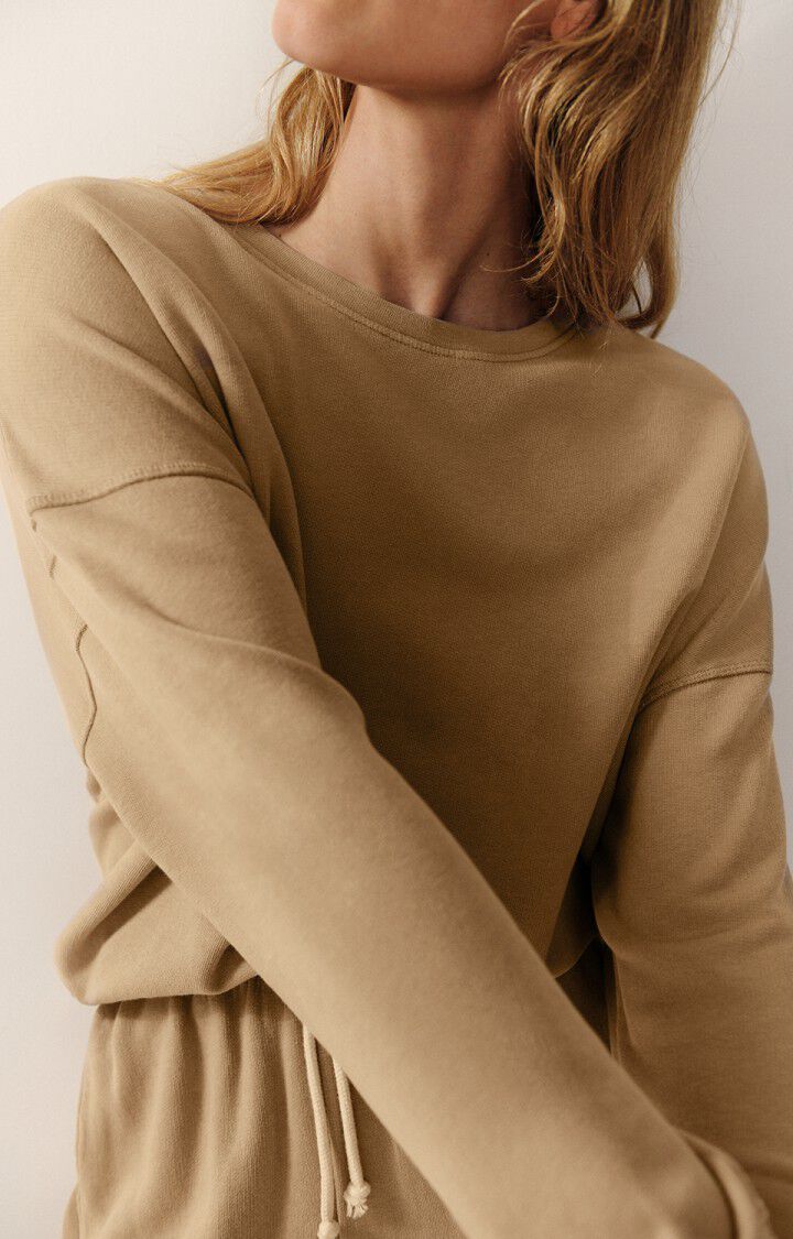 Damensweatshirt Hapylife, MILCHKAFFEE-VINTAGE, hi-res-model