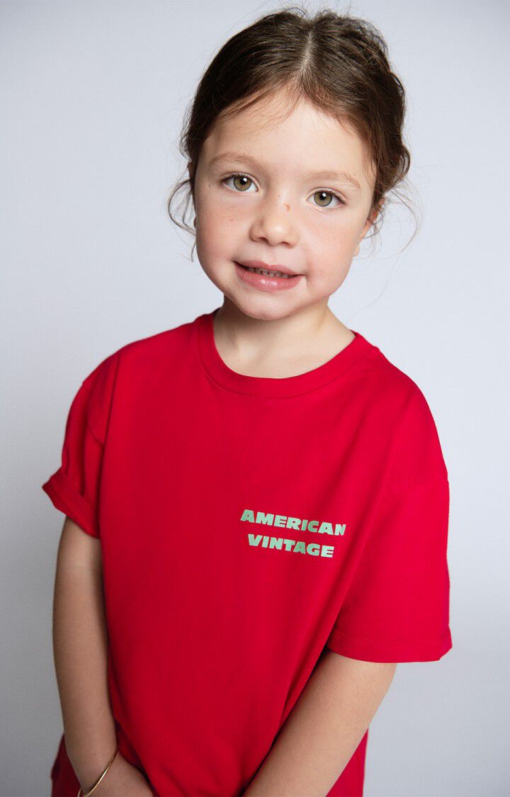 T-shirt enfant Fizvalley - RUBIS VINTAGE - Rouge - 3