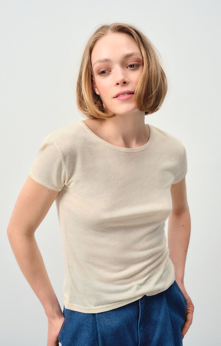 Women's t-shirt Geky, MELANGE BISCUIT, hi-res-model
