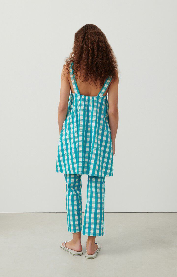 Women's dress Naroz - AQUATIC VICHY - Blue - Blanc - S