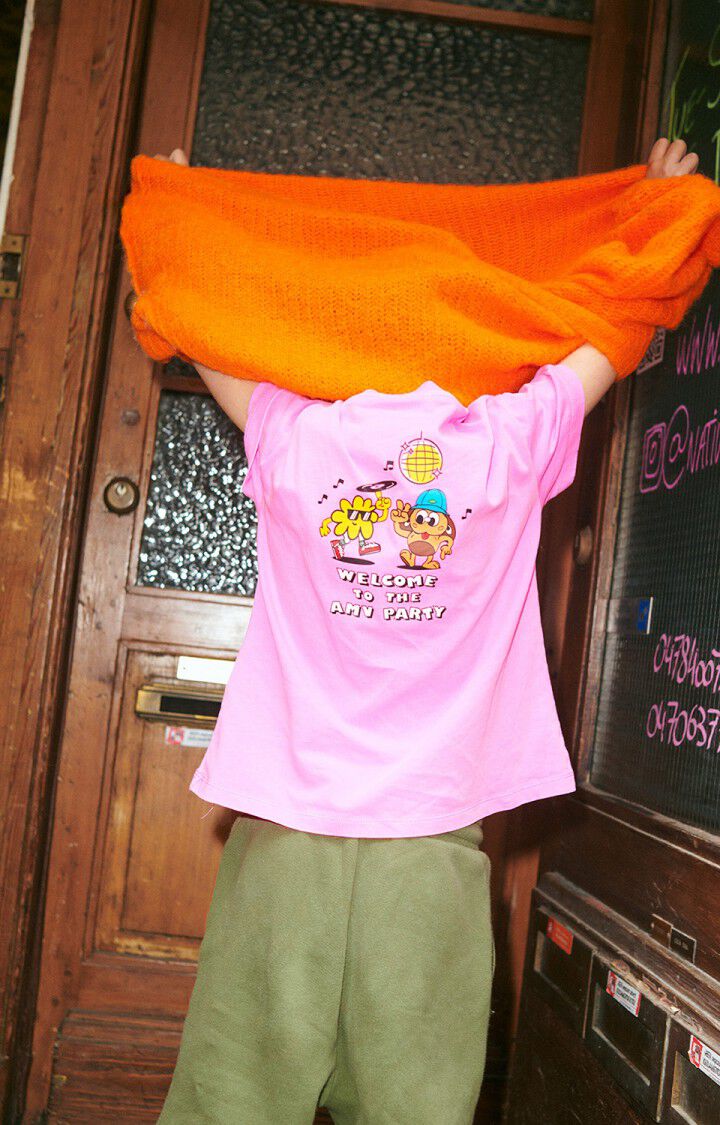 T-shirt enfant Fizvalley, ROSE FLUO, hi-res-model