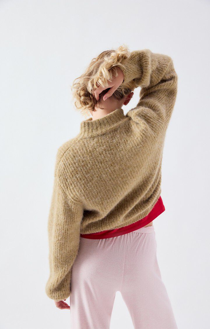 Women's cardigan East - MELANGE SAND - Beige - S