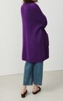 Women's cardigan Zolly - EGGPLANT MELANGE - Violet - XS-S