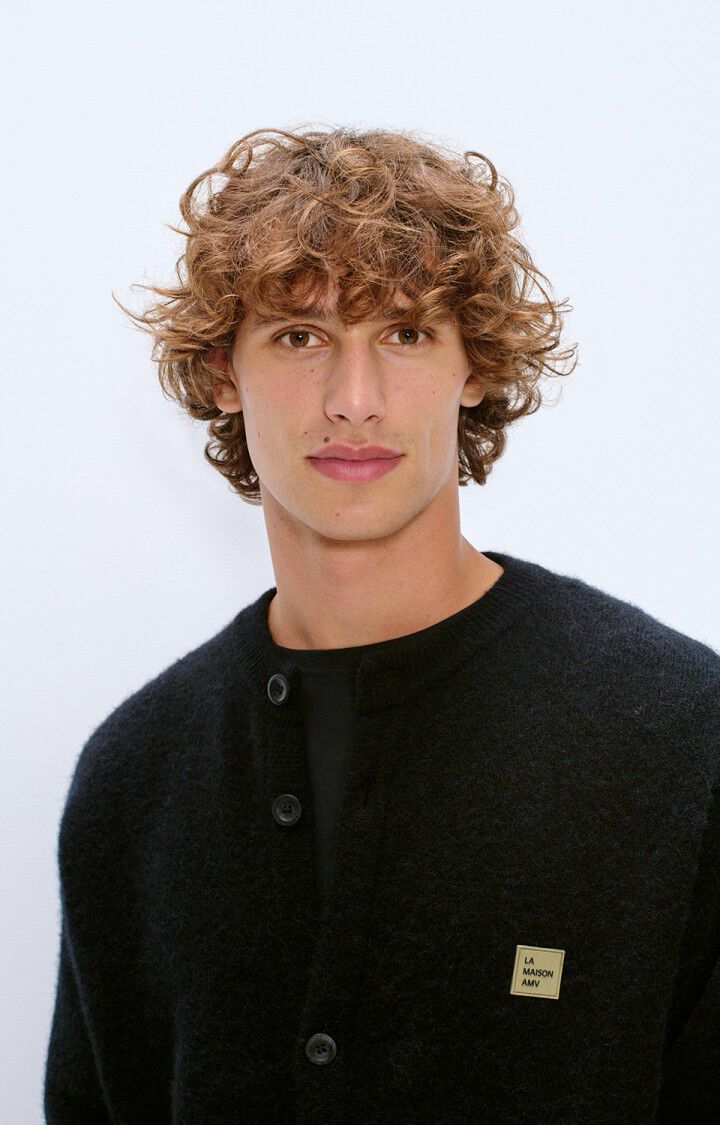 Men's cardigan Vitow, BLACK, hi-res-model