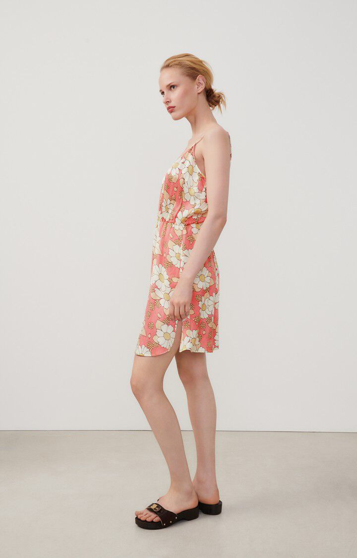 Women's dress Shaning - ANNIE - Pink - Blanc - Jaune - S