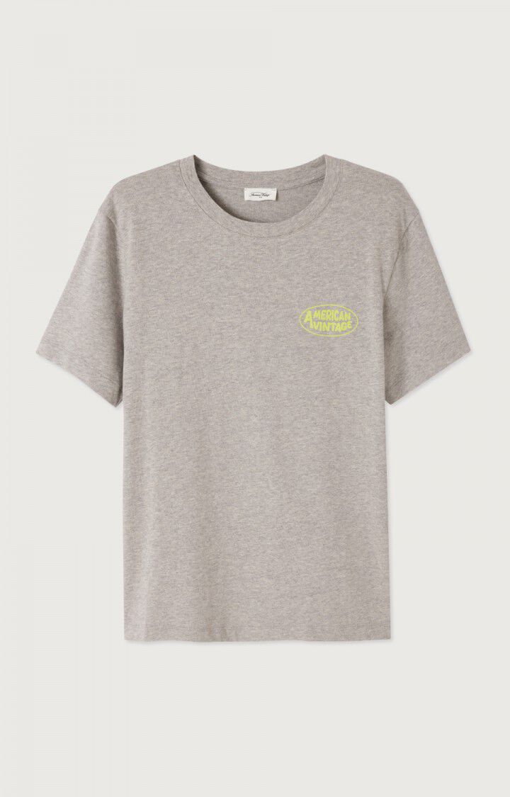 Women's t-shirt Ykobow - HEATHER GREY PRINT YELLOW - Grey - Jaune