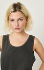 Women's tank top Fizvalley - VINTAGE CARBON - Black - S