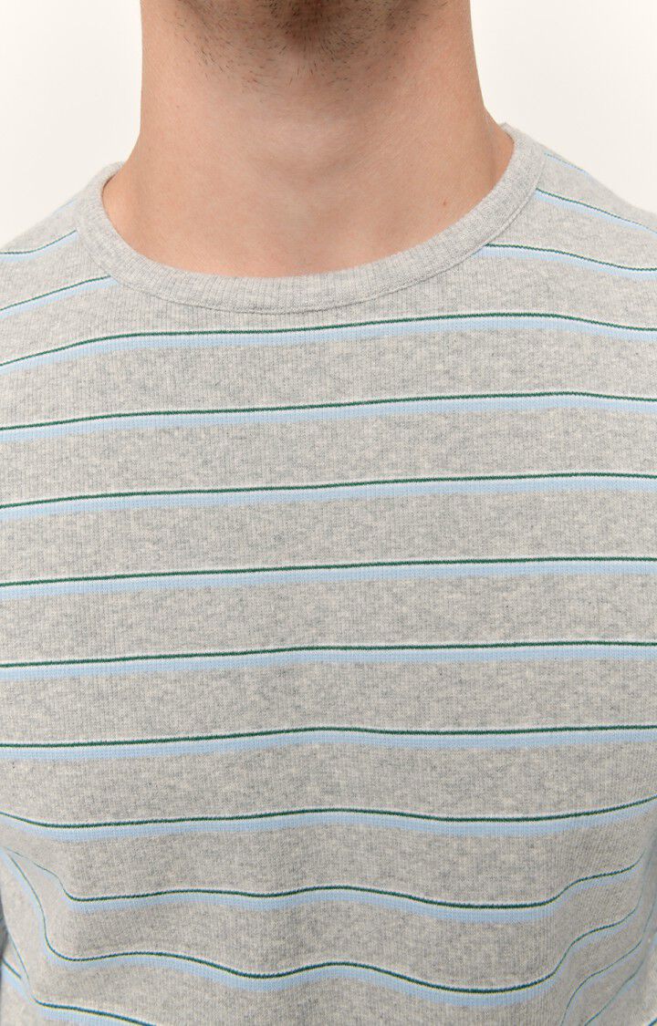 Men's t-shirt Urystreet, HEATHER GREY STRIPED GREEN AND BLUE, hi-res-model