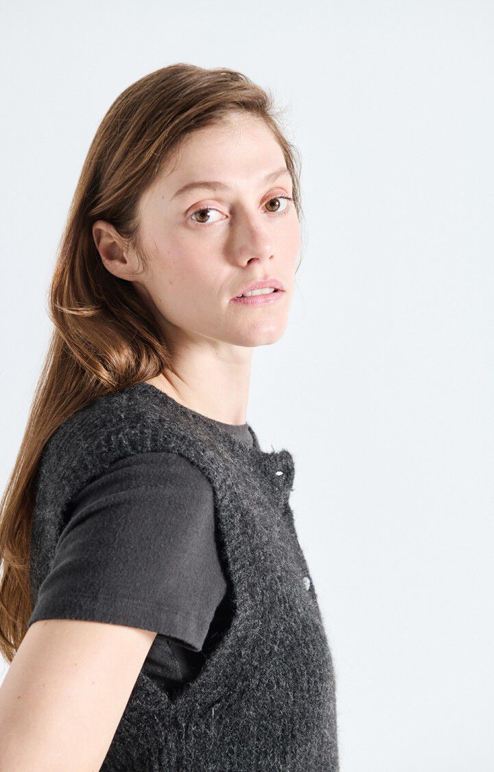 Women's cardigan East, MELANGE CHARCOAL, hi-res-model