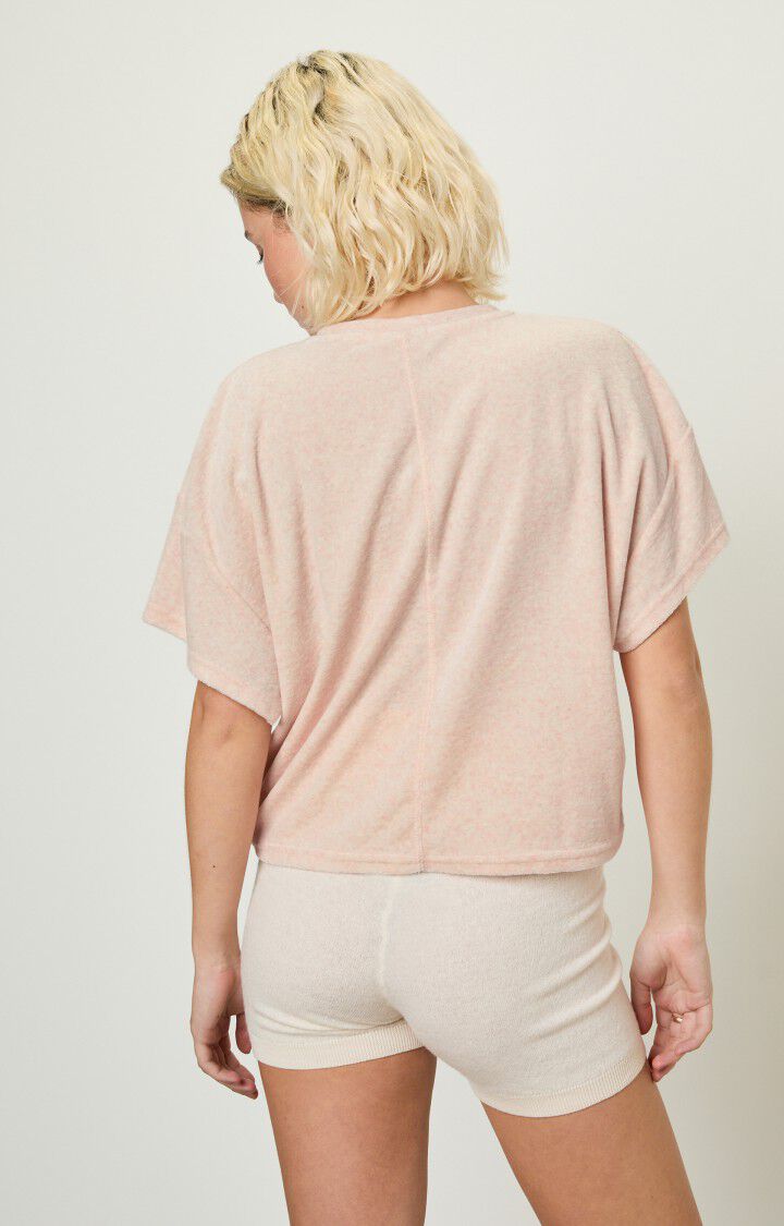 Women's t-shirt Ukoz - BABY DOLL MELANGE - Pink - XS-S