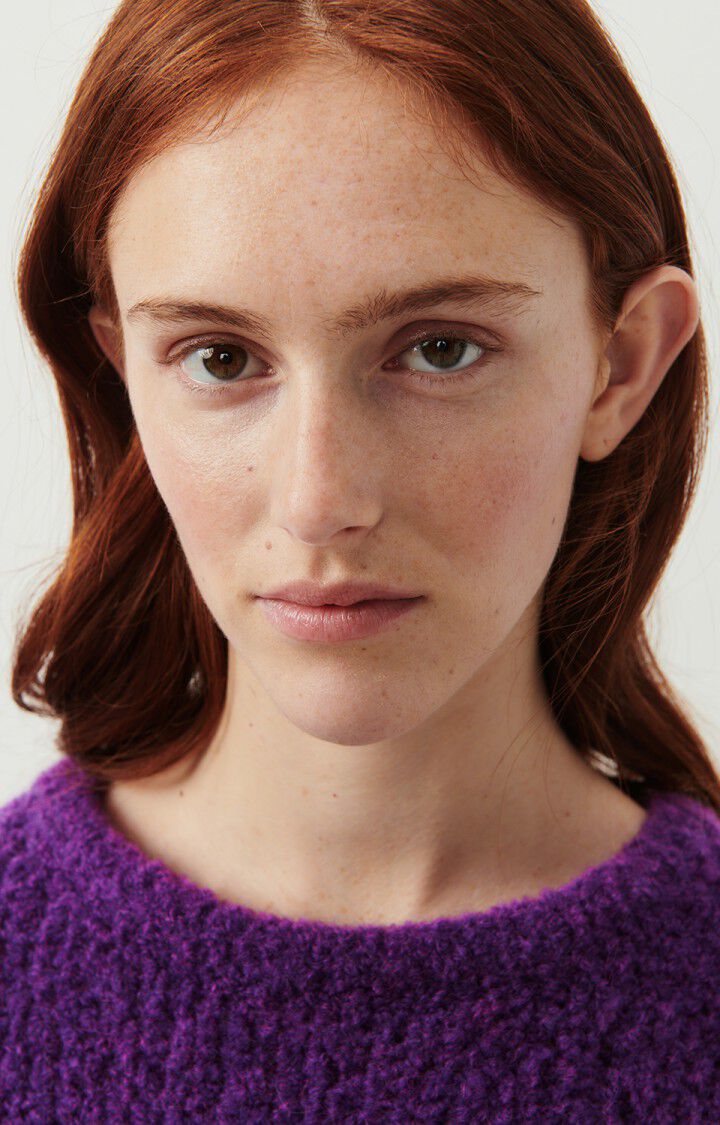 Pull femme Zolly, AUBERGINE CHINE, hi-res-model