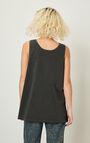 Women's tank top Fizvalley - VINTAGE CARBON - Black - S