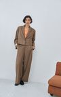 Women's blazer Yroway - HEATHERED ASH BROWN STRIPES - Brown - S