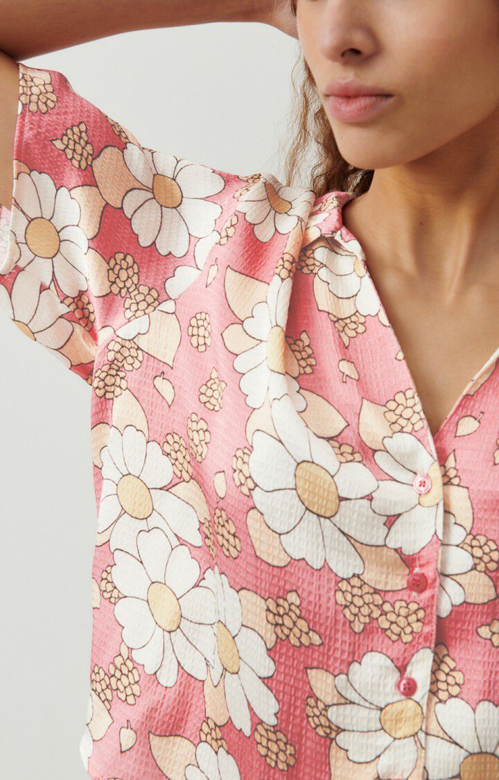 Women's shirt Shaning - ANNIE - Pink - Blanc - Jaune - S