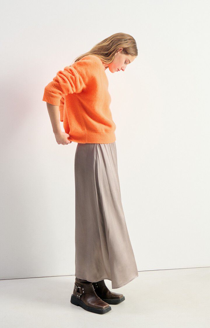 Women's jumper Vitow, FLUORESCENT CARROT MELANGE, hi-res-model