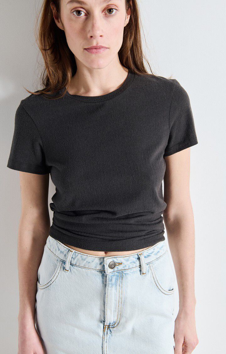 Damen-T-Shirt Ypawood - KOHLENSTOFF MELIERT - Schwarz - S