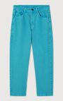 Women's cropped straight leg jeans Datcity, VINTAGE TURQUOISE, hi-res