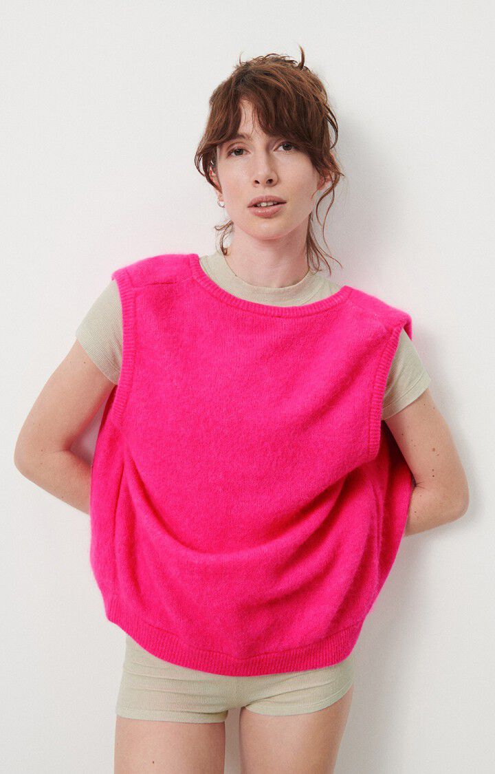 Women's cardigan Vitow, NEON PINK MELANGE, hi-res-model