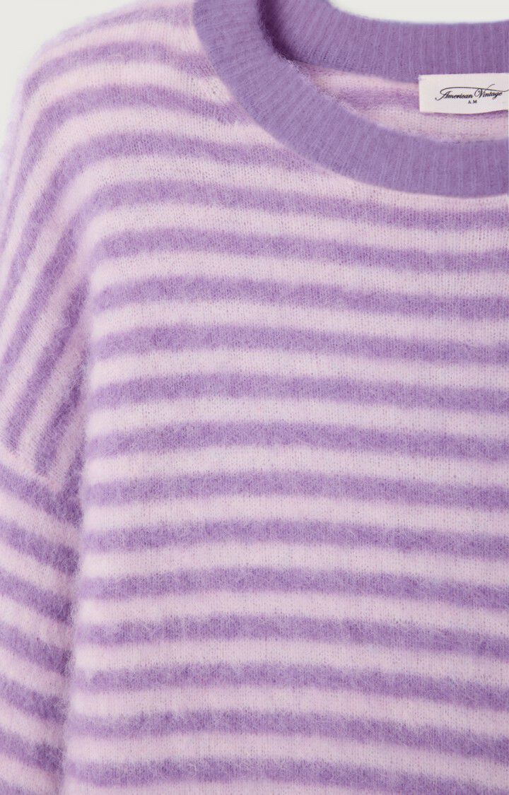 Jersey mujer Nenybay - VIOLETA A RAYAS Y BUD DE ROSA - Morado - Rose - S