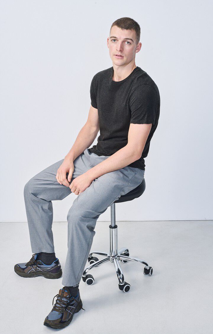 Men's t-shirt Decatur, MELANGE CHARCOAL, hi-res-model