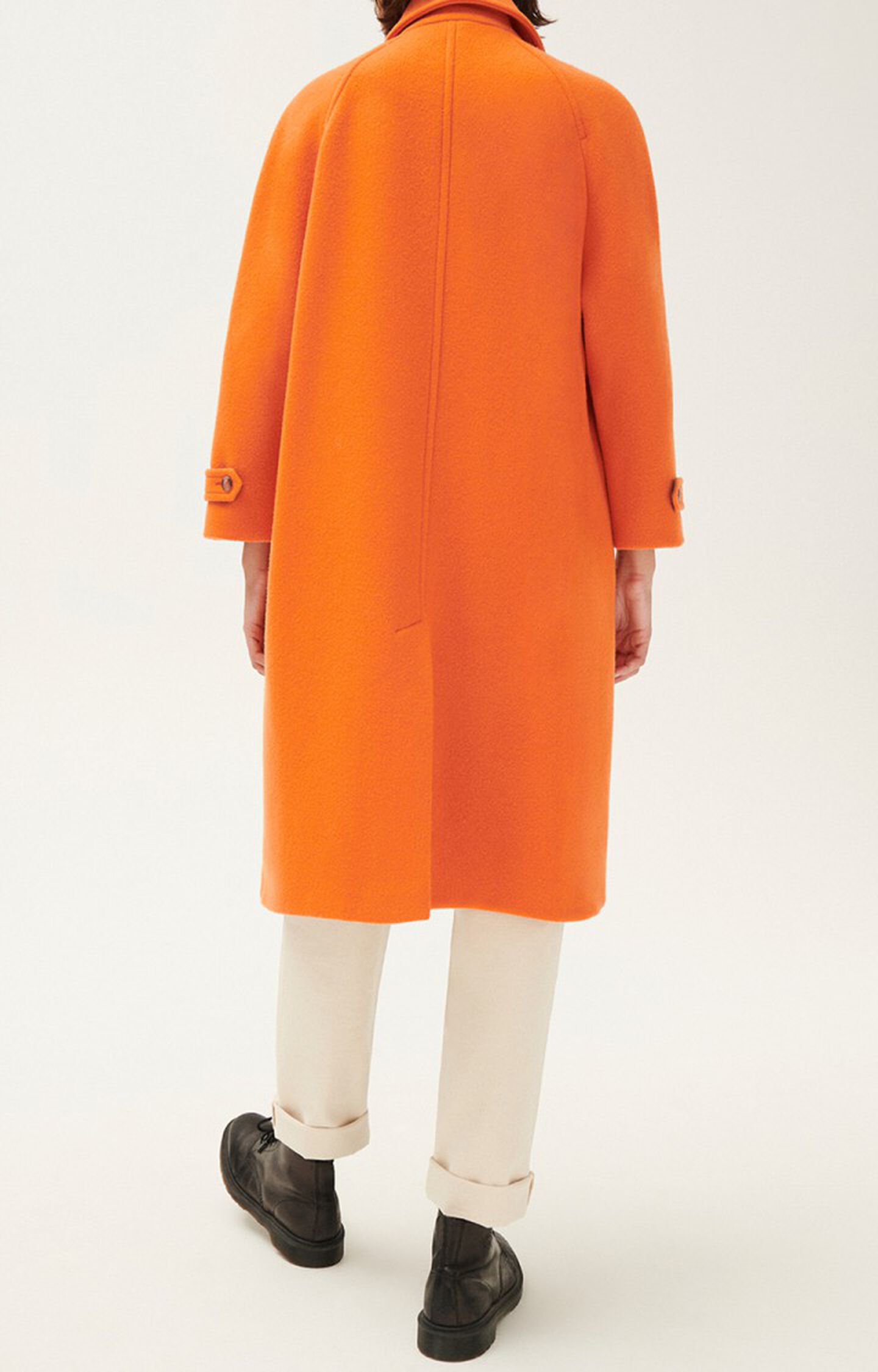 CAICJ98 All Sweaters Women's Winter Classic Outwear Overcoat with Pockets  Single Coat Orange,XL