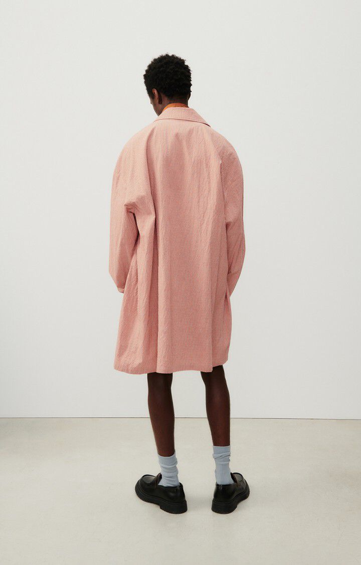 Herrentrenchcoat Keostreet - GRAUE UND ORANGE STREIFEN - Orange - Gris - S