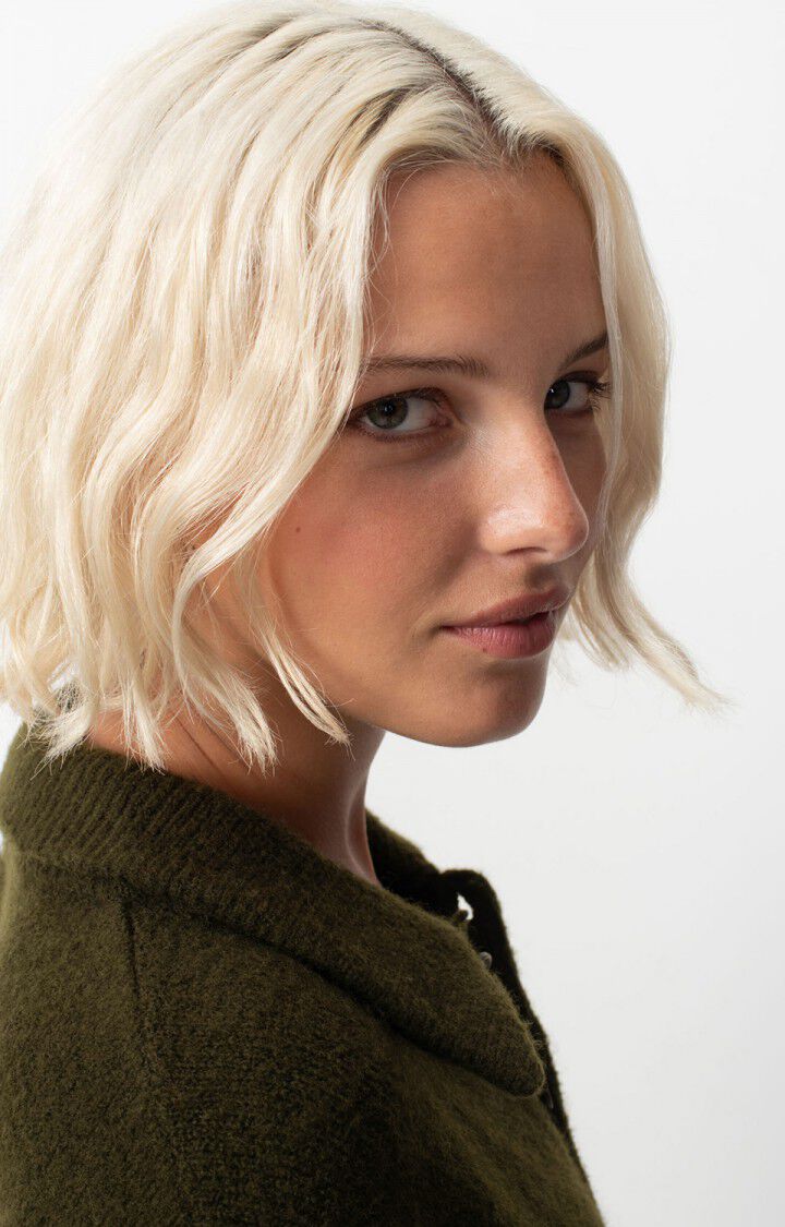 Unisex's jumper Gylson, KHAKI STRIPED LILAC MELANGE, hi-res-model