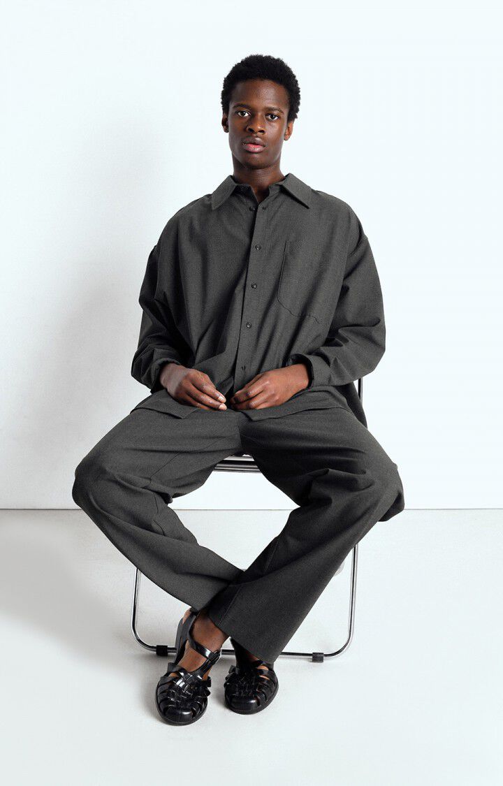 Men's shirt Kabird, MELANGE CHARCOAL, hi-res-model