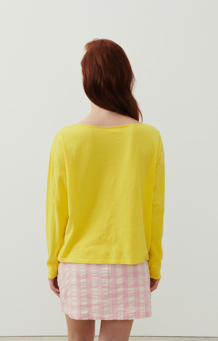 Dames-T-shirt Aksun - VONK VINTAGE - Geel - S