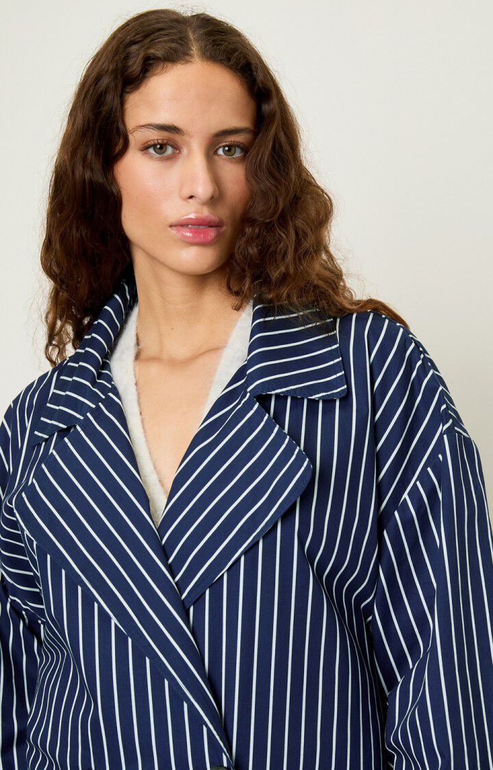 Women's trench Enkodole, NAVY STRIPES, hi-res-model
