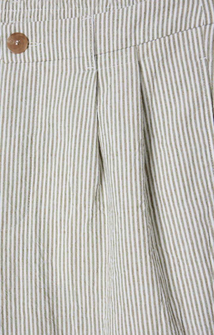 Men's trousers Keostreet - KHAKI AND WHITE STRIPES - Green - Blanc - M