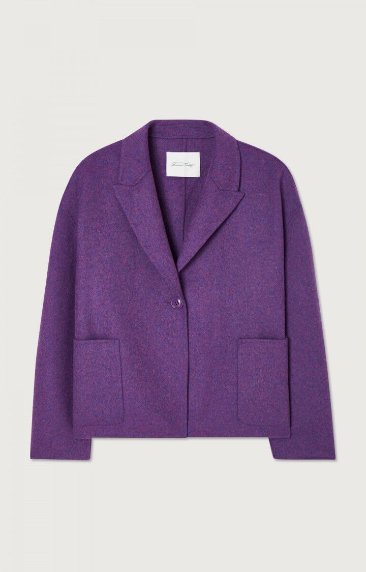 Women's coat Dadoulove, EGGPLANT MELANGE, hi-res