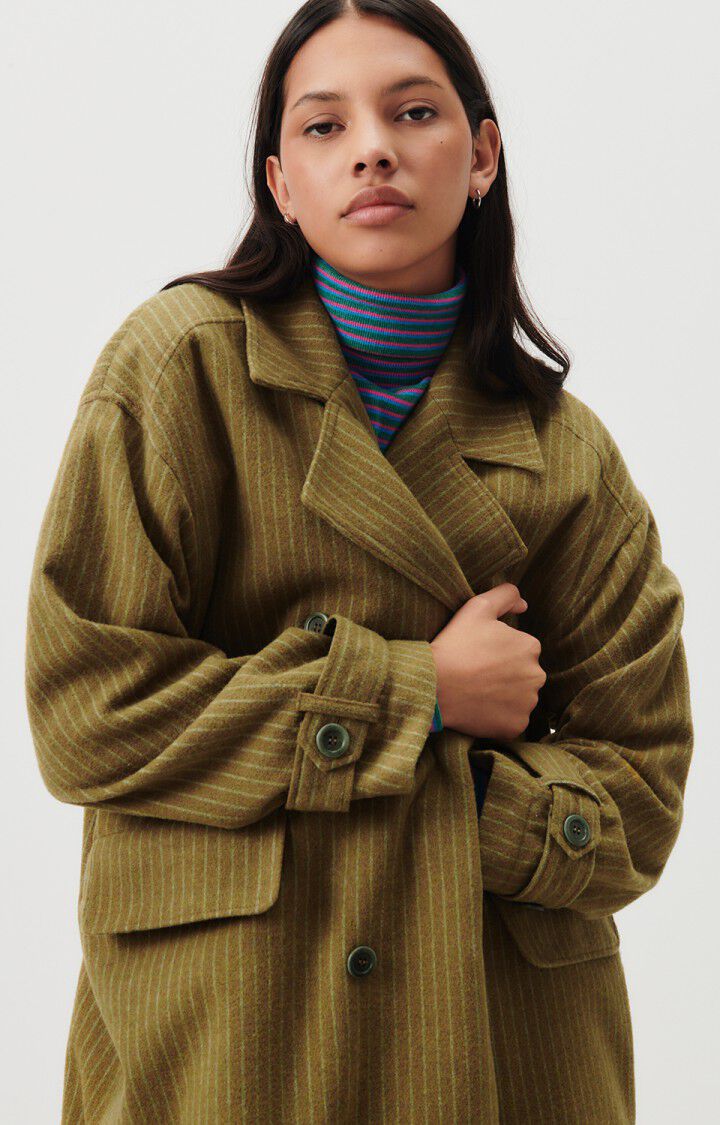 Women's coat Dopabay, BLUE AND KHAKI STRIPES, hi-res-model